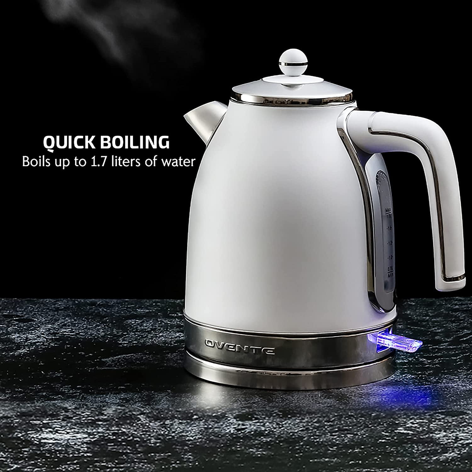 OVENTE 7-Cup Green Stainless Steel BPA-Free Electric Kettle with Auto  Shut-Off and Boil-Dry Protection - Yahoo Shopping