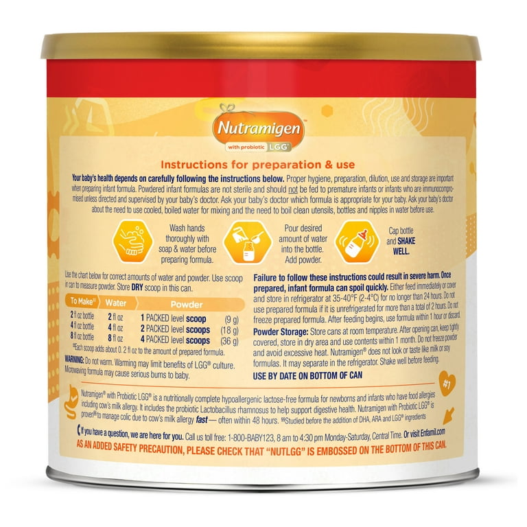 Nutramigen with Probiotic LGG Hypoallergenic Powder Baby Formula