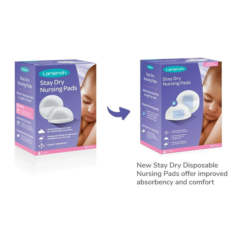 Lansinoh Stay Dry Disposable Maximum Protection Nursing Pads for  Breastfeeding 36 ct
