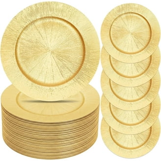 Simply Elegant Fluted Edge Plastic Charger Plate | Service Plate For