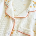 thumbnail image 4 of Women's Cotton Pajamas Set Short Sleeve Sleepwear Button-Down Nightwear Long Pants Pj Lounge Sets Pajamas, 4 of 9