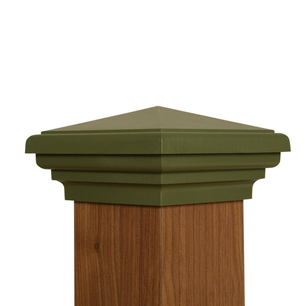 4x4 Post Cap (3.5") Green New England Pyramid Top for Outdoor Fences