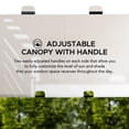 thumbnail image 6 of Sunjoy 10 ft. x 12 ft. Modern Metal Pergola with White Adjustable Garden Shade, 6 of 10