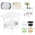 thumbnail image 1 of Tier Side Table End Table Side Table Small Sofa Coffee Side Tables Bedroom Indoor Outdoor With Removable Tray For Living Room Bedroom Balcony And Easy To Assemble, 1 of 9