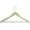 Natural Finish w/ Clips, variant on Wooden Closed Loop Security Hangers for Hotels and Hospitality, High Quality Anti-Theft Security Hangers Natural Finish w/ Clips .75"(Box of 25)