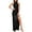 Black, variant on Sequin Halter Dress, Sleeveless Bodycon Gown with High Slit and Bow Detail, Glamorous New Year's Eve Dress for Club, Prom, and Gala Events Black S