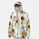 thumbnail image 2 of Balery Sunflowers Leaves And Birds Sudadera ligera de manga larga con capucha y protección solar UPF 50+ para hombre y mujer, ideal para pesca y running-Small, 2 of 7