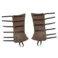thumbnail image 3 of Mode Pirate Boot Cover Gothique Punk Chevalier Costume Cuir Jambe Garde Médiéval Noir, 3 of 7