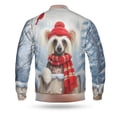 thumbnail image 2 of Playful Chinese Crested Welcomes Winter Snowy Day with Cardinal Bird All Over Print 3D Baseball Jacket Dog Lover Bomber Jacket Softball - 12017, 2 of 6
