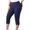 Dark lue, variant on ABATAB Plus Size Capri Leggings for Women Elastic Waist Stretchy Yoga Capris Slim Fit Cozy Soft Workout Gym Cropped Pants