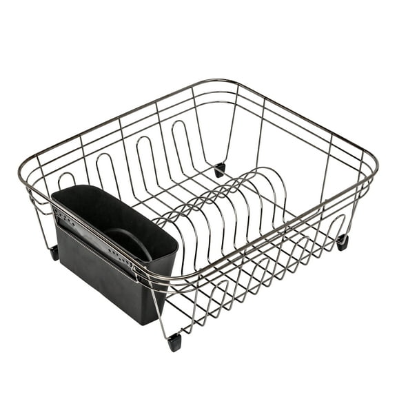 Honey-Can-Do Small 14.24" x 5.36" Steel Wire Dish Drying Rack, Chrome