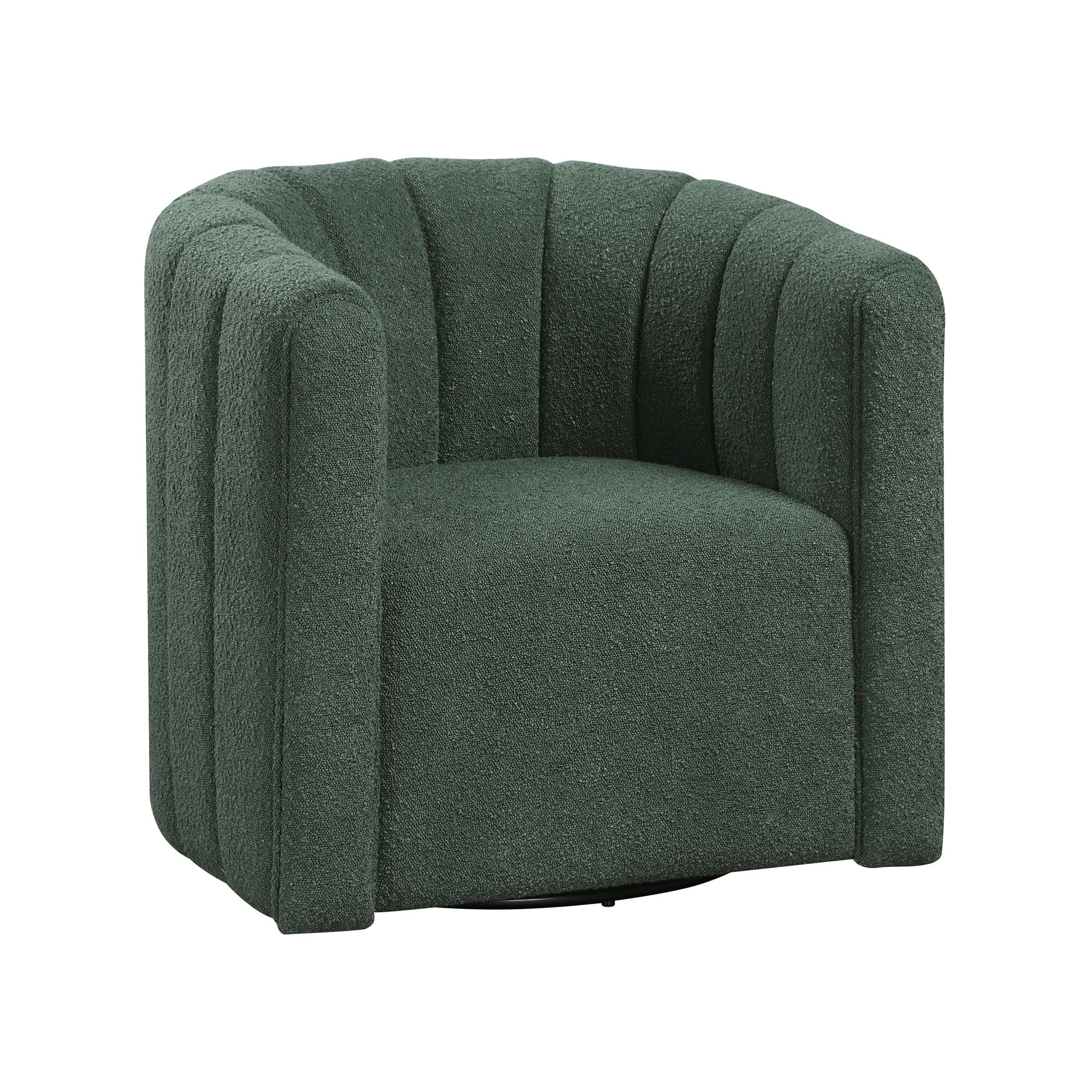 OakvillePark Rivermount Boucle Barrel Swivel Chair with Ottoman, Green