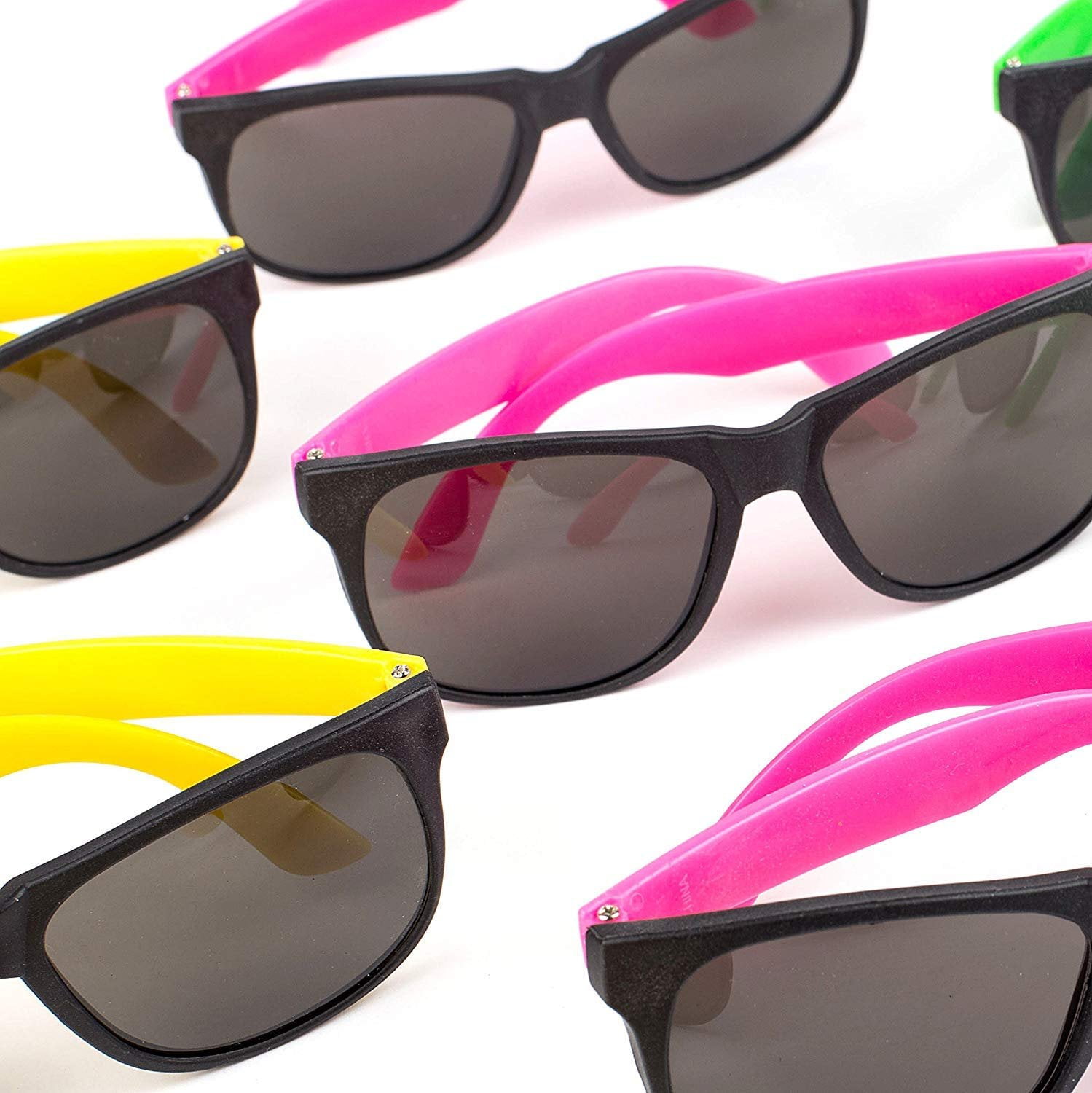 Neon Colors Party Sunglasses,10 Pack Retro Sunglasses for Party Favors Supplies