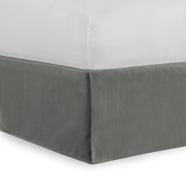 Grey bed skirt top 18 inch drop