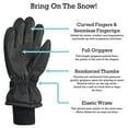 thumbnail image 4 of N'Ice Caps Kids Winter Waterproof Thinsulate Gloves Snow Ski Black Unisex Children, 4 of 7