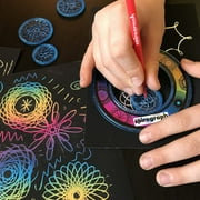 Spirograph Craft Activity Drawing Kit Scratch & Shimmer Create Colorful Paper Art with Glitter