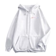 thumbnail image 6 of Wxolcjlv Womens Zip Up Hoodie Fleece Dolphin Print Oversized Long Sleeve Casual Sweatshirt, 6 of 7