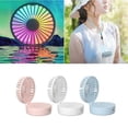 thumbnail image 3 of LSLJS Small Personal Desk Fan with Mist Spray, Portable Desktop Table Water Misting Fan with Colorful LED Lights, 3 Speeds Strong Airflow USB Rechargeable Cooling Mister Fan for Office Bedroom Camping, 3 of 5