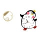 thumbnail image 5 of Escultura de pingüino de cristal, figura de metal, adorno de escritorio, estatua, soporte, reloj de pared de madera, decoración encantadora, funciona, 5 of 8