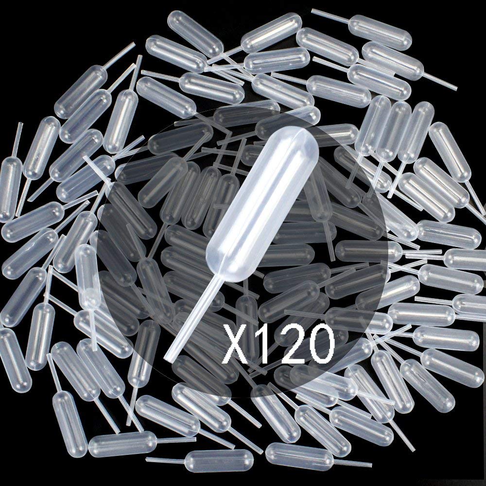 ULTECHNOVO Cupcake Pipettes 150 Pcs Mini Plastic Pipettes for Chocolate Cupcakes Strawberries Injector Plastic Squeeze Transfer Pipettes Heart Flowers Standard Star