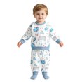 thumbnail image 4 of GCETTIC Little Boys Pajamas Toddler Pajamas Girls Boys Pajamas for Kids Snug Fit Long Short Sleeves Pjs Set White,3-4 Years, 4 of 6