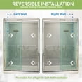 thumbnail image 5 of Hasipu 44-48" W x 76" H Shower Door, Semi-Frameless Double Sliding Shower Door with 5/16" (8mm) Crystal Clear Tempered Glass Door Bathroom Enclosure Silver, 5 of 14