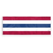 Promopatriot Printed USA 3' x 8' Polyester Patriotic Flats Flag - American Flag Bunting, USA Patriotic Flat - U.S. Decorations (No Stars)