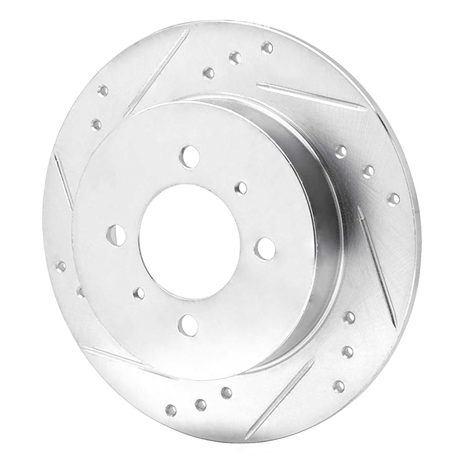 Dynamic Friction Company 631-67038L DFC Brake Rotor - Drilled And Slotted - Silver
