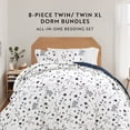 thumbnail image 6 of Noble Linens 8 Piece Dorm Bedding Bundle, Comforter & Sheet Set, Pillows, Laundry Bag, 6 of 8