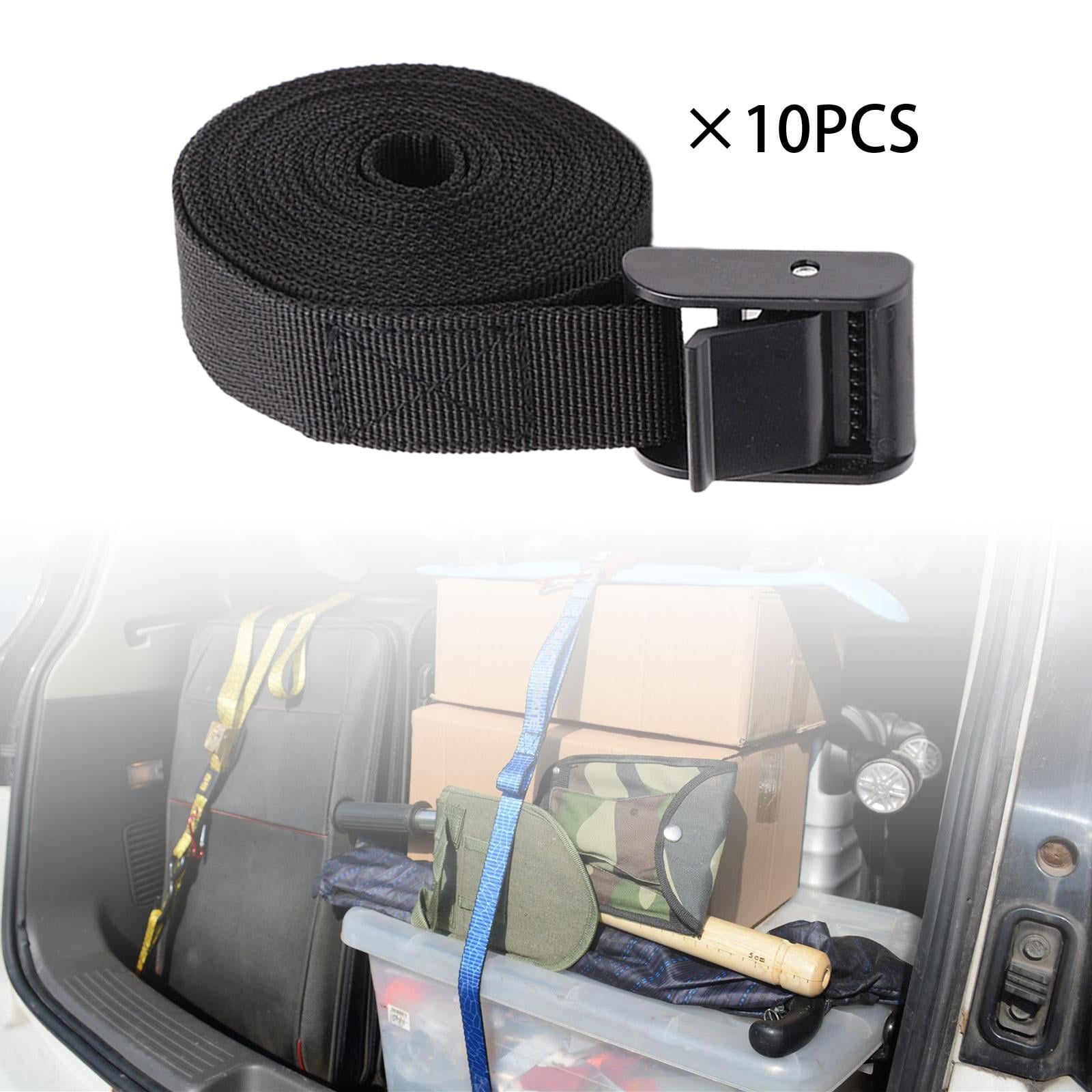 10Pcs Lashing Straps Tie Down Straps Roof Rack Straps 2.5cmx50cm with PP Buckle Lightweight