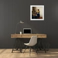 thumbnail image 3 of Vermeer, Johannes 26x29 White Modern Wood Framed Museum Art Print Titled - Milkmaid, 3 of 4