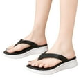 thumbnail image 3 of Hessimy Womens Sandals Platform Wedge: Comfortable Dressy Casual Summer Beach Shoes Slides Walking Flip Flops for Women(Black,41), 3 of 7
