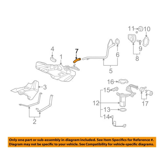 GM OEM Fuel System-Lower Hose 25887138