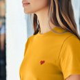 thumbnail image 5 of Dalix Pixel Heart Embroidered Lightweight Relaxed Jersey Tee Summer Cute Love Womens in Gold 2XL XX-Large, 5 of 5
