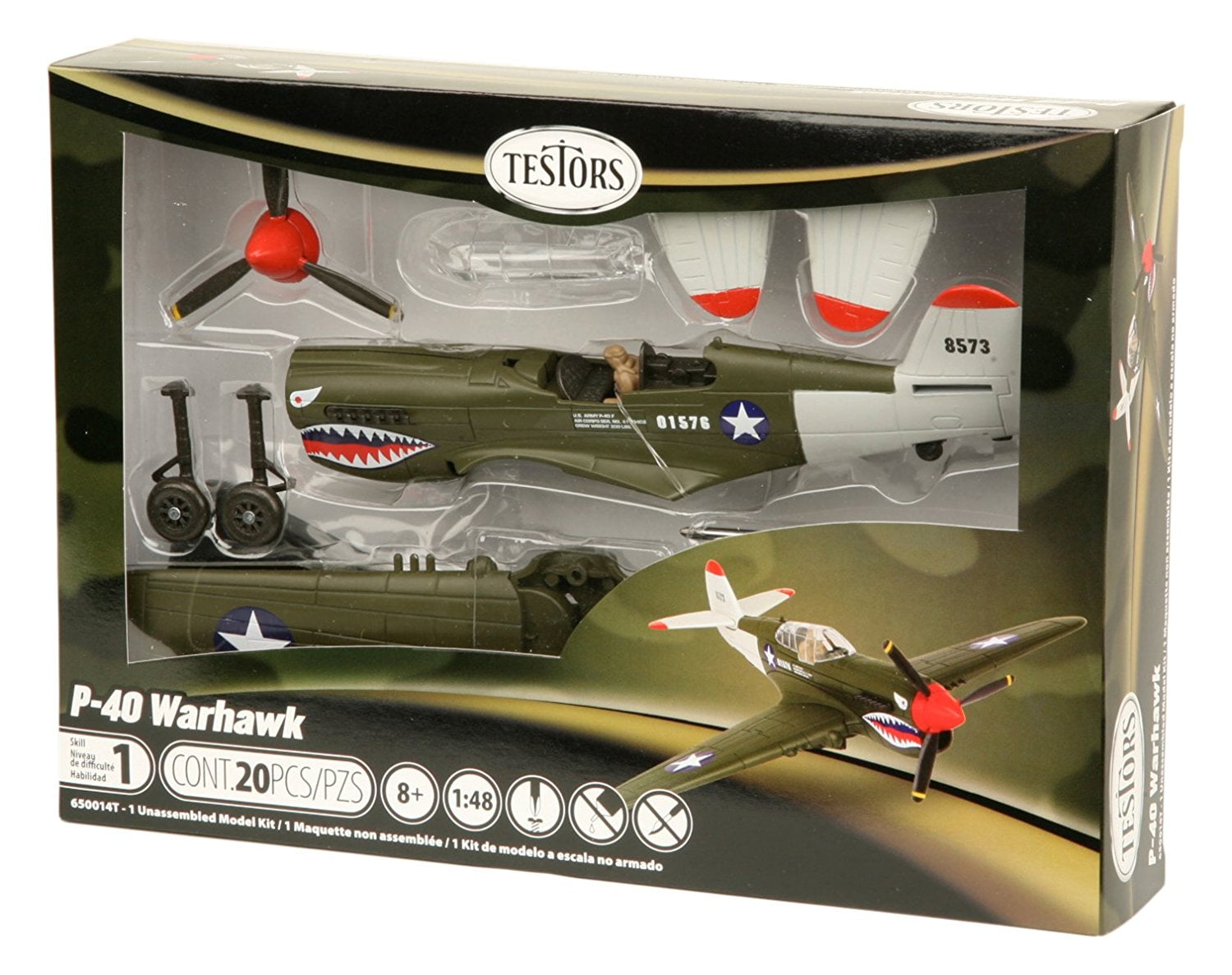 Testors P40 Warhawk Aircraft Model Kit (148 Scale)