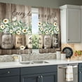 thumbnail image 5 of Farmhouse Farm Kitchen Curtains Rustic Vintage Cute Animal Short Curtains for Windows Country Cow Barn Buffalo Checked Windmill Rod Pocket Small Cafe Window Treatment Drapes 2 Panels (26x36 Inch), 5 of 6