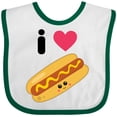 thumbnail image 3 of Inktastic I Love Hot Dogs Boys or Girls Baby Bib, 3 of 4