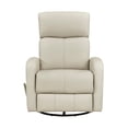 thumbnail image 3 of Lexicon Sorrento Fauteuil Inclinable Pivotant à Bascule en Cuir, Beige, 3 of 14