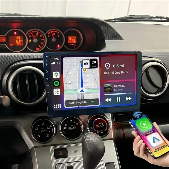 Zcargel 10.1" Android 13 Car Stereo Double Din Head Unit 4 64GB, GPS Navigation WiFi Multimedia Player, Wireless CarPlay Android Auto, Car Radio, Touch Screen Radios for Cars, for Scion xB 2008-2015