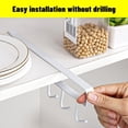 thumbnail image 2 of Hanging Metal Set Of 2 Under Shelf Cup Hanger Drying Rack Multifunction Nail Free Cabinet Organizer Holder Hanger Towel Rack For Kitchen Living Room Storage, 2 of 5