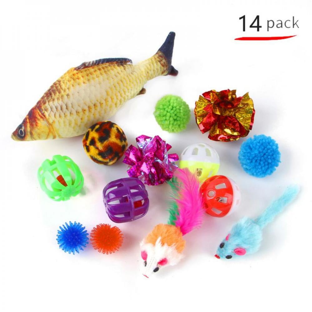 14pcs Combination Set Pet Cat Toys Mouse Bell Ball Kitten Pet teaser
