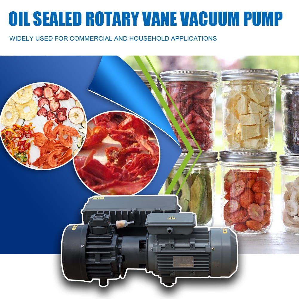 HPDAVV 36.8 CFM Single Stage Oil Sealed Rotary Vane Vacuum Pump 220V/60Hz/1ph Inlet/Discharge thread NPT 1/4