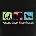 thumbnail image 3 of CafePress - Peace, Love, Dachshunds Women's Dark Pajamas - Women's Short Sleeve Print T-Shirt and Pants Dark Cotton Pajama Set, 3 of 7