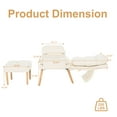 thumbnail image 6 of Accent Chair with Ottoman, Adjustable Backrest Armchair, Modern Upholstered Chair with Ergonomic Design for Living Room, Reading Room, Bedroom, Beige, 6 of 6