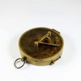 thumbnail image 2 of Antique Finish Brass Nautical Sundial Directional Compass in Leather Case Metal and Alloy Material, 2 of 5