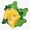 1pcs, variant on Traditional Vietnamese Pancake Banh Xeo Saffron Flour Rice Paper Shrimp Sprout Decal For Bowl Sticker