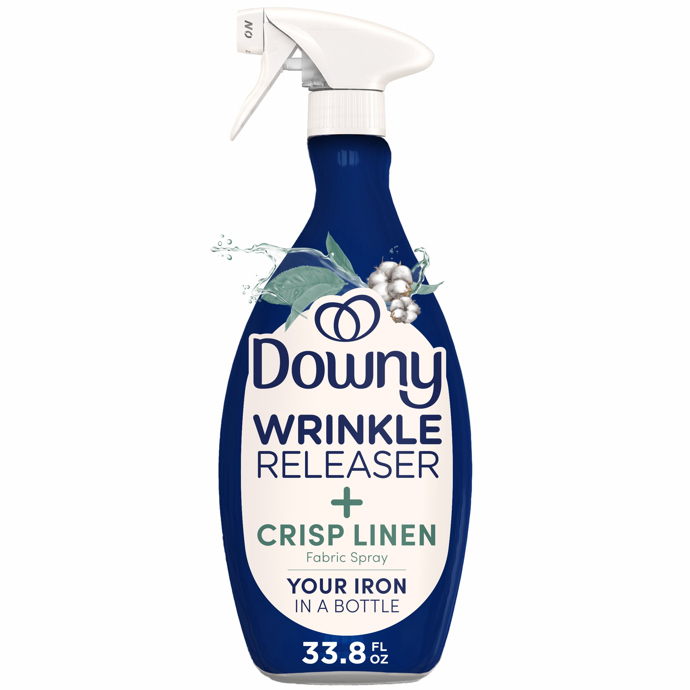 (4 pack) Downy Wrinkle Releaser, Crisp Linen Scent, Fabric Refresher Spray, 33.8 fl oz