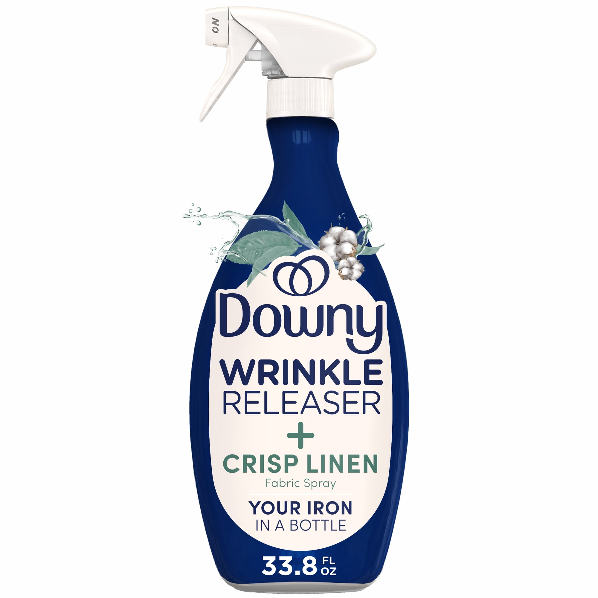 Downy Wrinkle Releaser, Crisp Linen Scent, Fabric Refresher Spray, 33.8 fl oz
