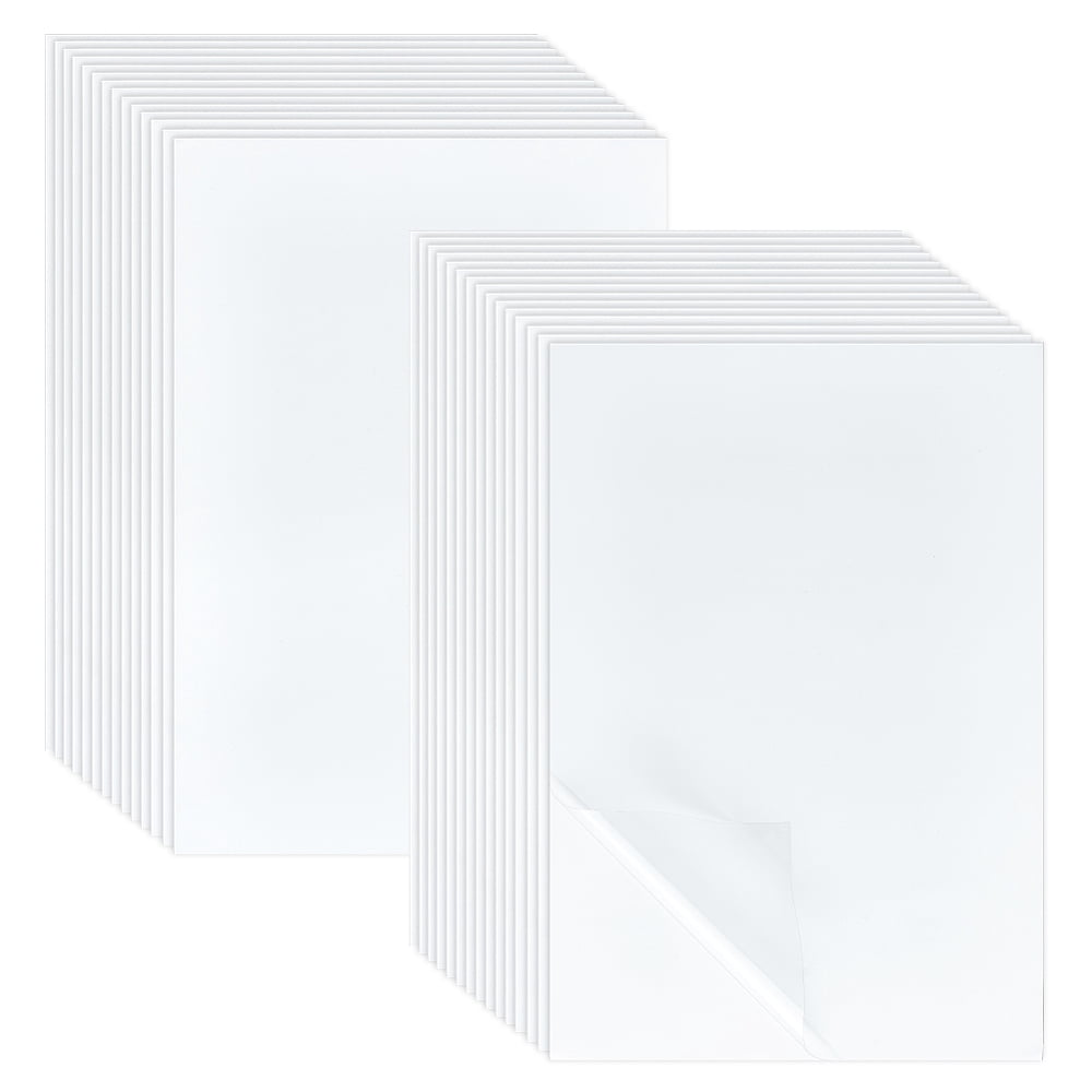 A5 PET Protective Film Plastic Lamination Sheet for Photo Frame Rectangle White 215x147x0.3mm 100 sheets/bag DIY