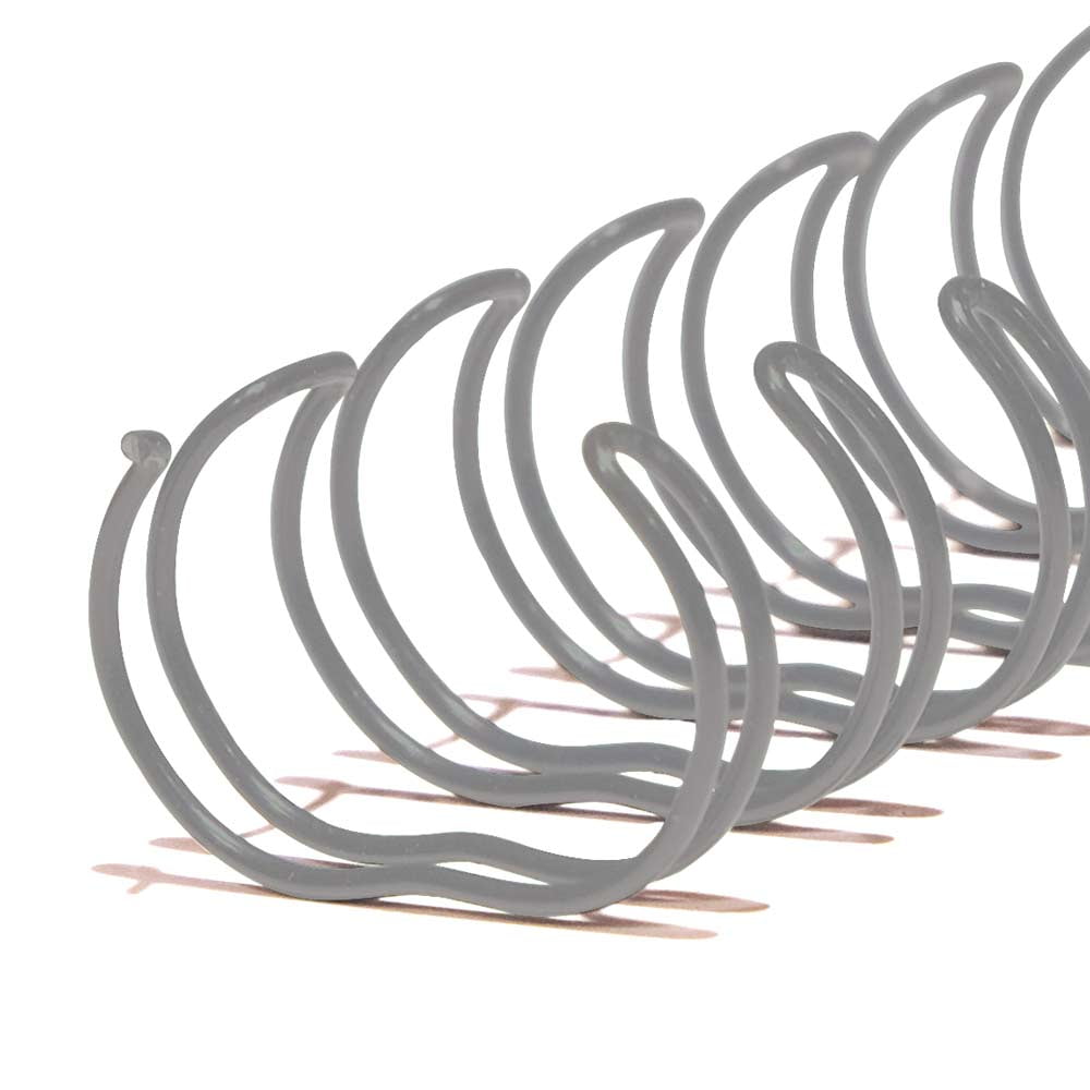 TRUBIND Twin Loop Wire Binding Spines - 5/16 inch Diameter - 11 inch Length - 3 to 1 Pitch - Grey - 30 to 50 Sheet Capacity - 100 per Box to Bind Reports and Presentations (EW32L0516-GY)